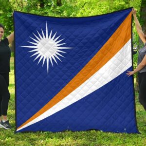 Marshall Islands Flag Premium Quilt A6  Quilt